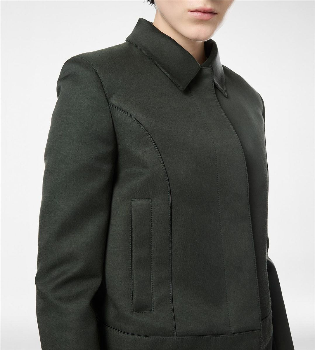 Cotton viscose twill blouson with piping-TOM FORD-Verso