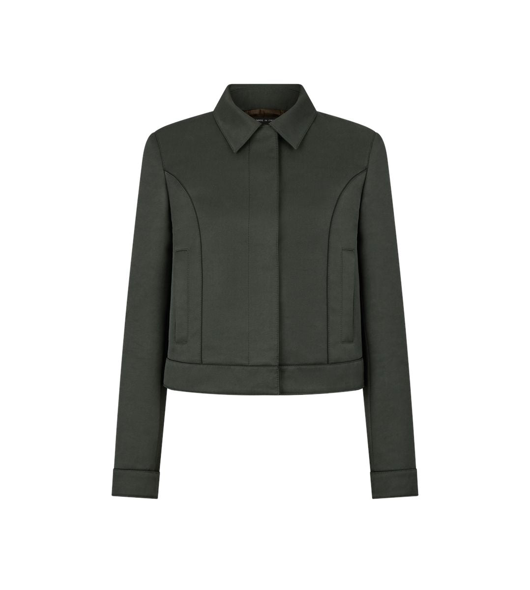 Cotton viscose twill blouson with piping-TOM FORD-Verso
