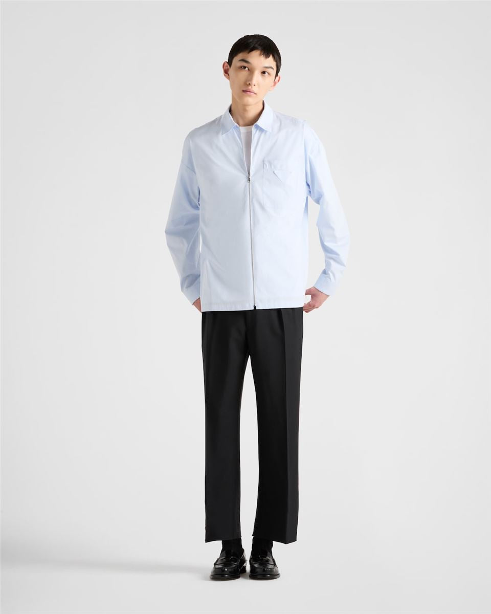 COTTON ZIPPER SHIRT - PRADA - Verso