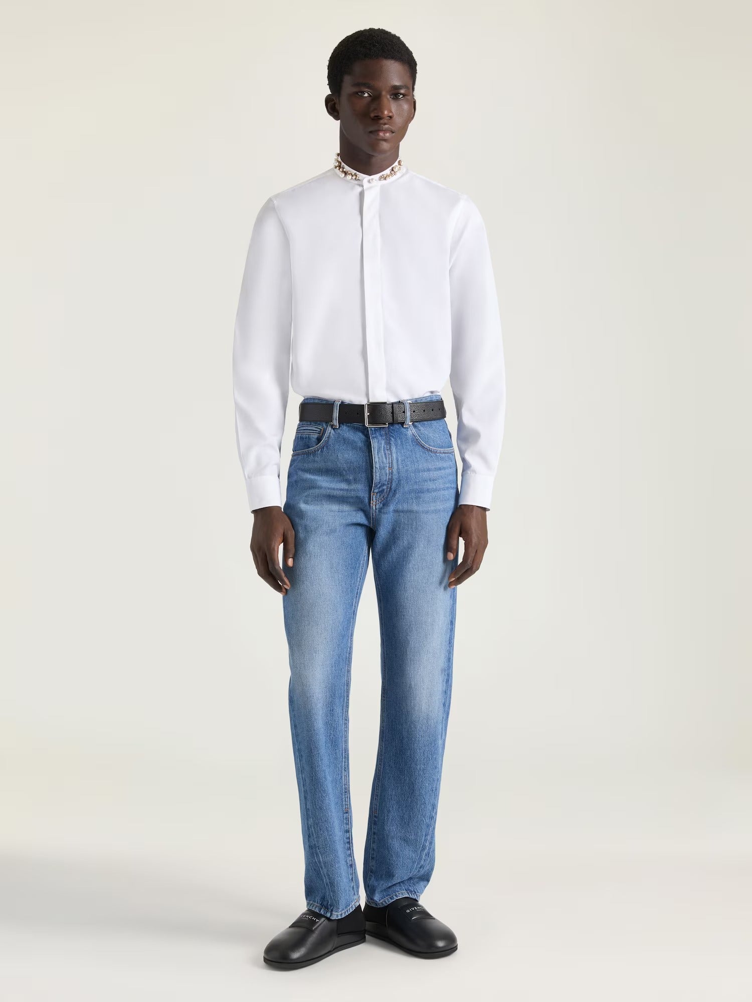 Couture Seam Straight Fit Shadow Washed Jeans-GIVENCHY-Verso