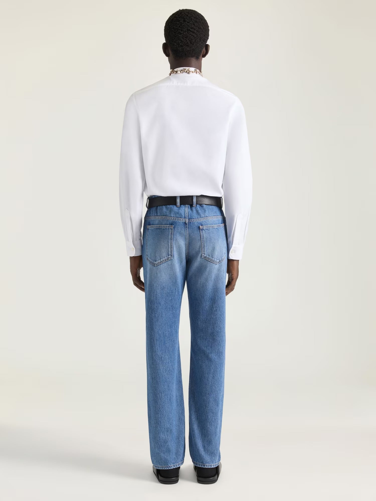Couture Seam Straight Fit Shadow Washed Jeans-GIVENCHY-Verso