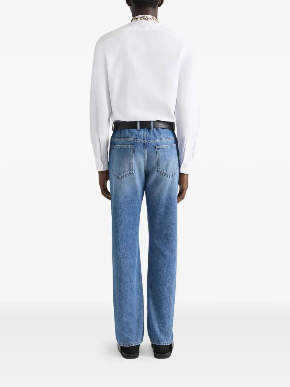 Couture Seam Straight Fit Shadow Washed Jeans-GIVENCHY-Verso