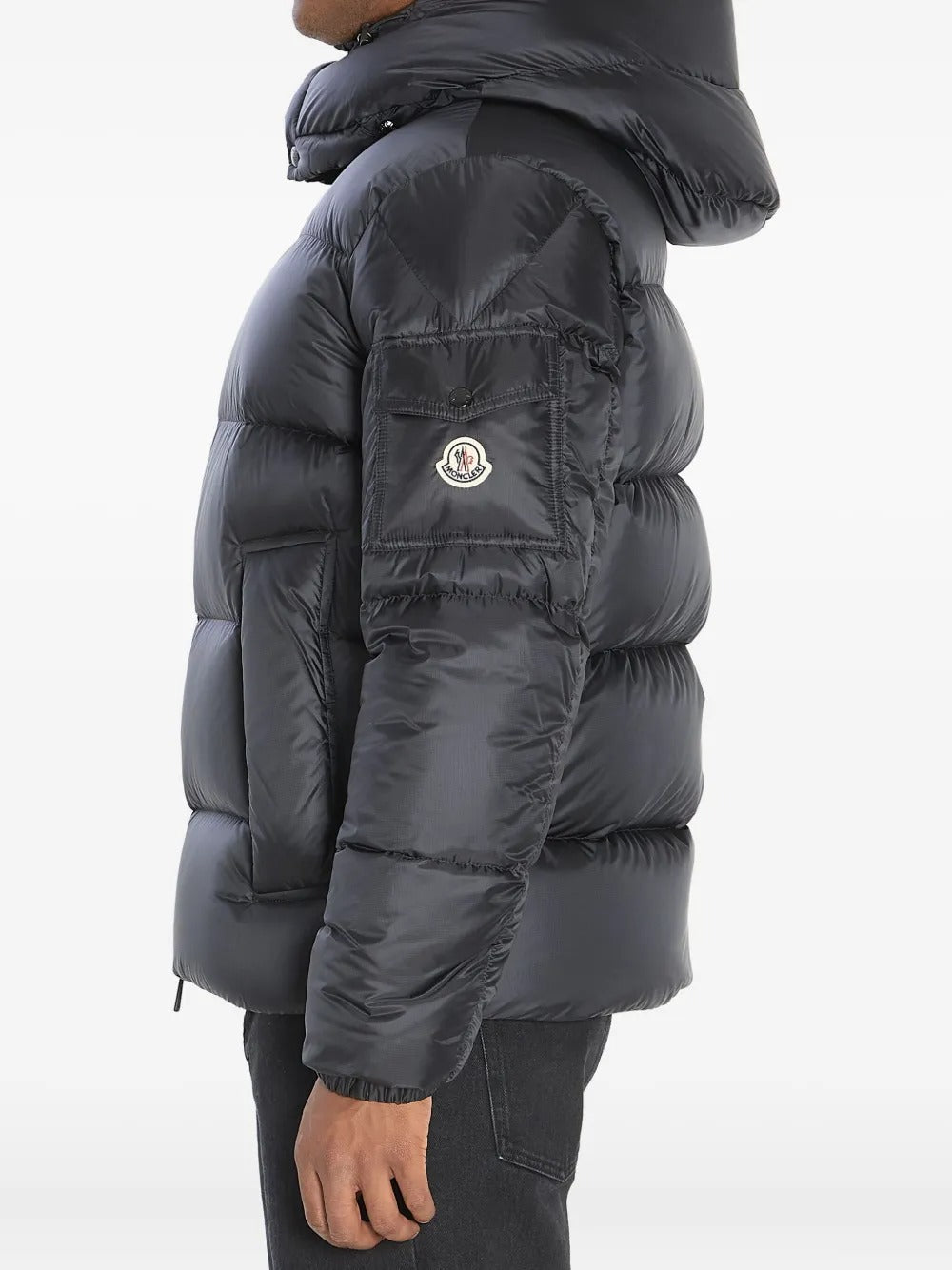 Couyere Hooded Short Down Jacket-MONCLER-Verso