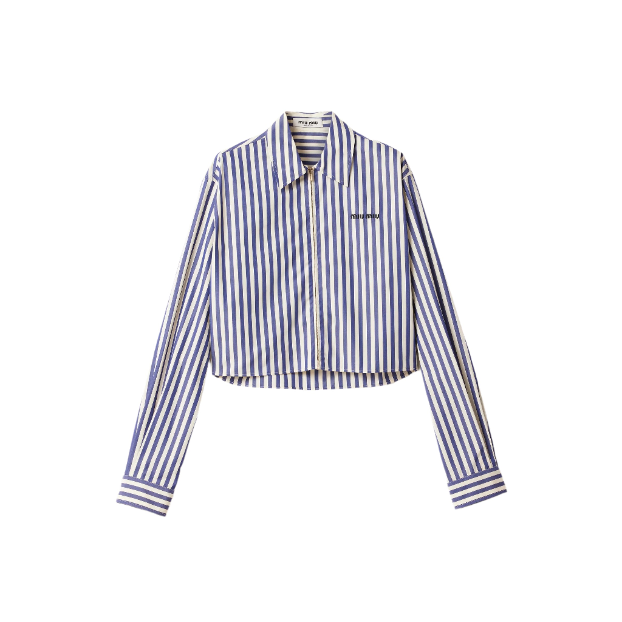 STRIPED POPLIN SHIRT -  MIU MIU -  Verso