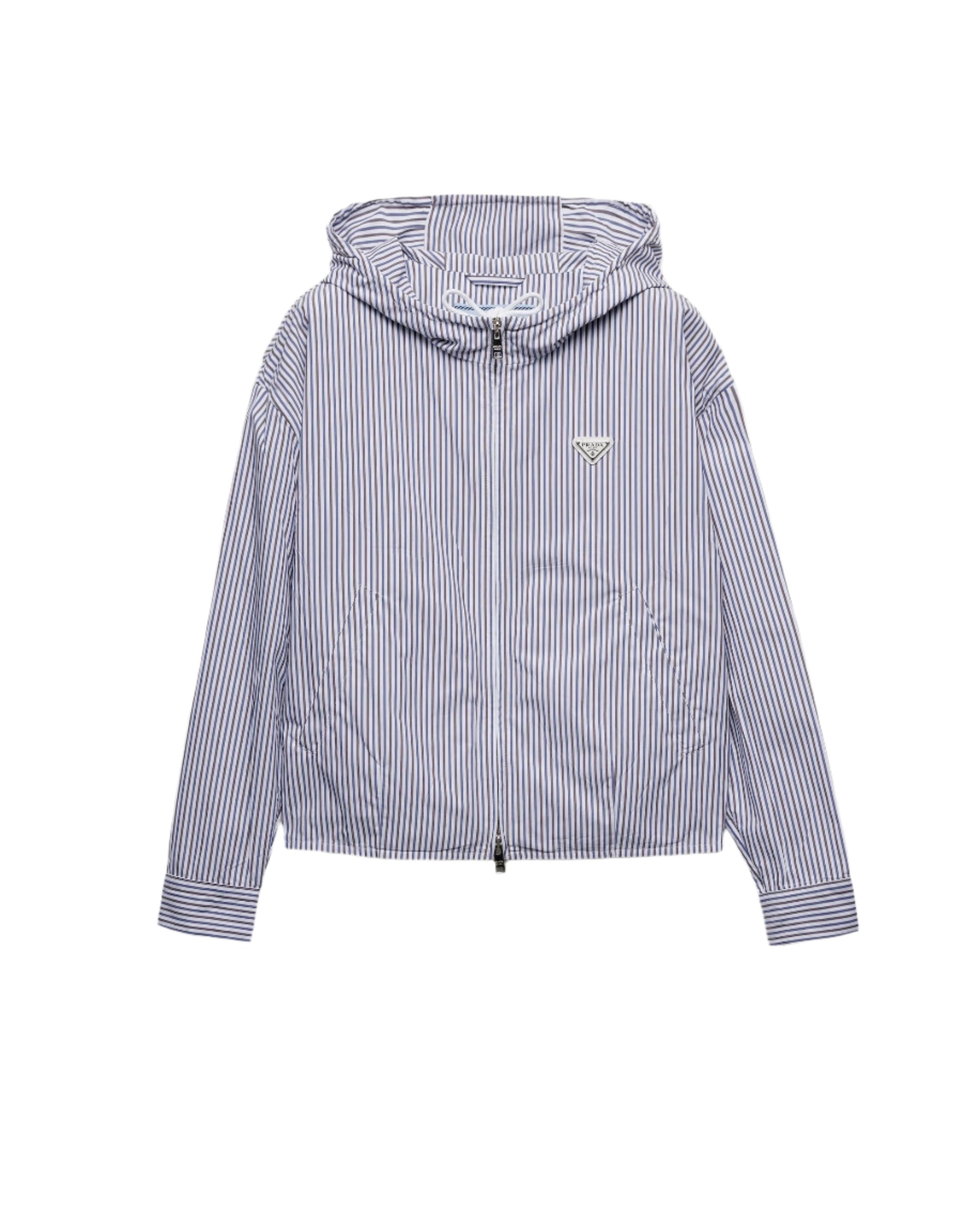 STRIPED POPLIN BLOUSON JACKET - PRADA - Verso