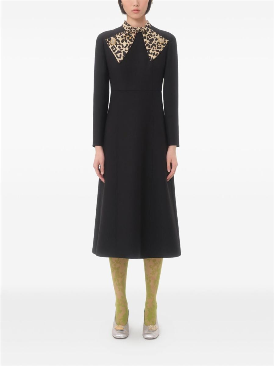 Crepe midi dress-VALENTINO-Verso