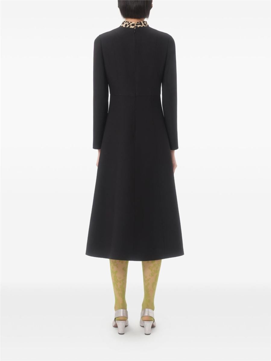 Crepe midi dress-VALENTINO-Verso