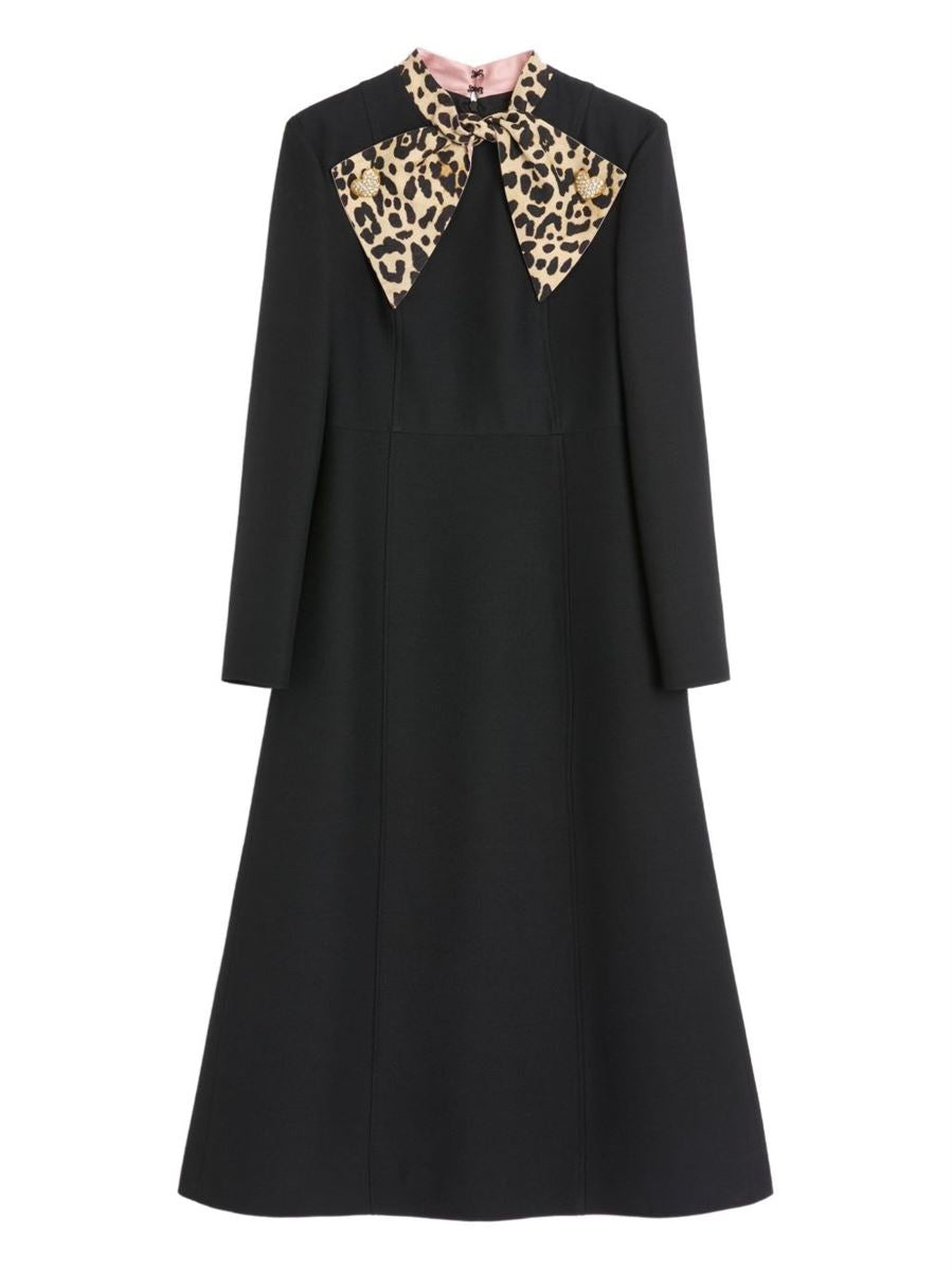 Crepe midi dress-VALENTINO-Verso