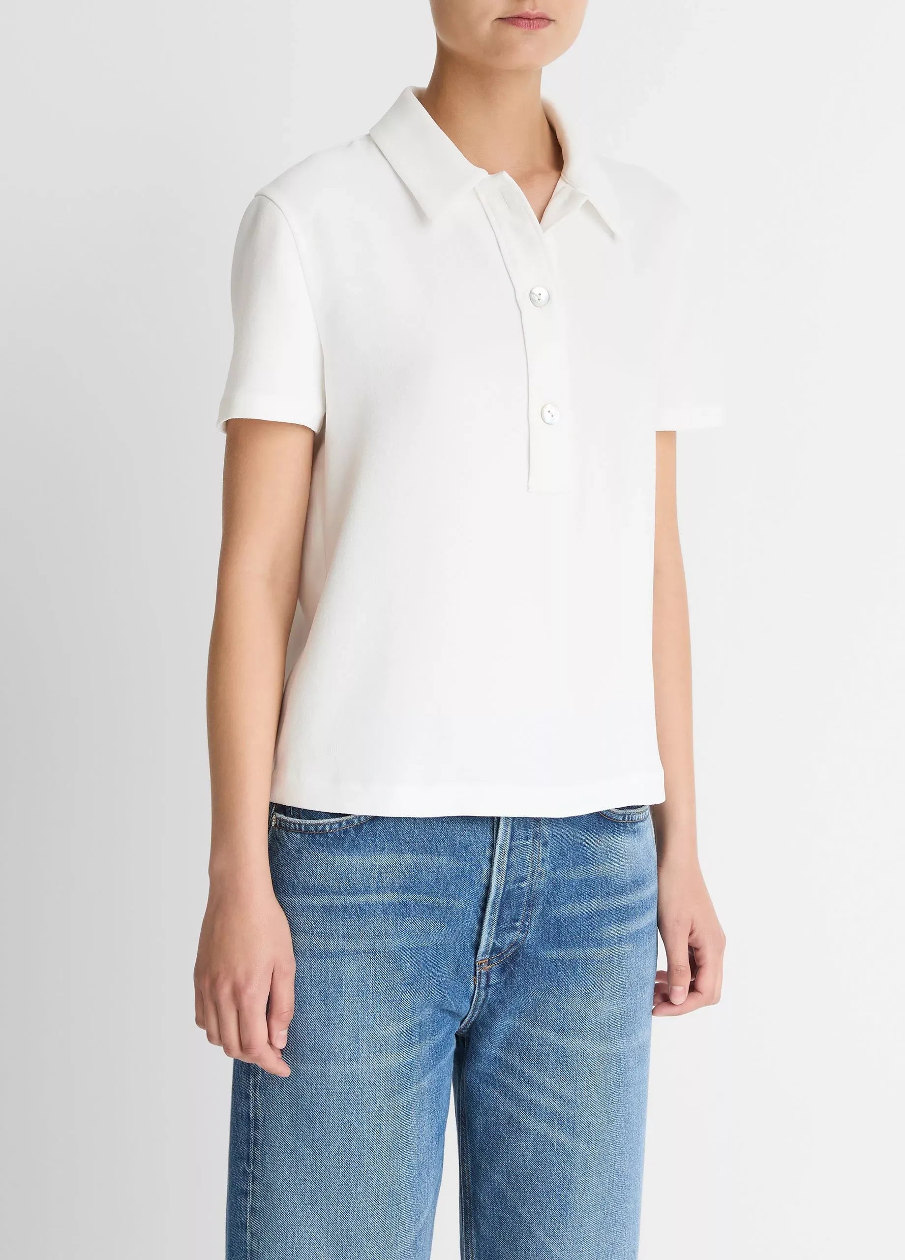 Crepe Polo Shirt-VINCE-Verso