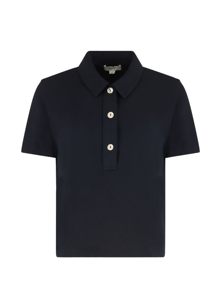 Buttoned polo top-VINCE-Verso