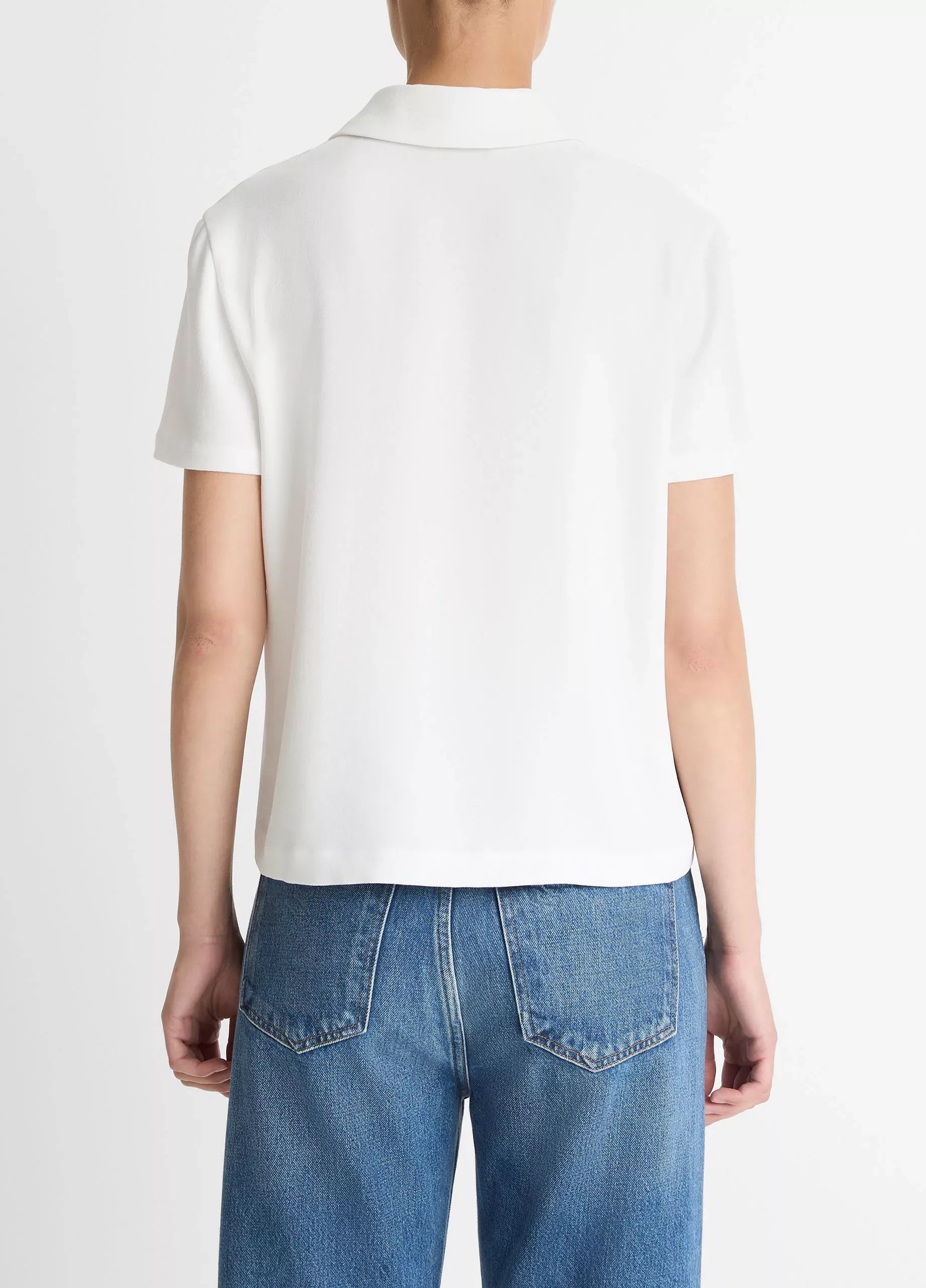 Crepe Polo Shirt-VINCE-Verso