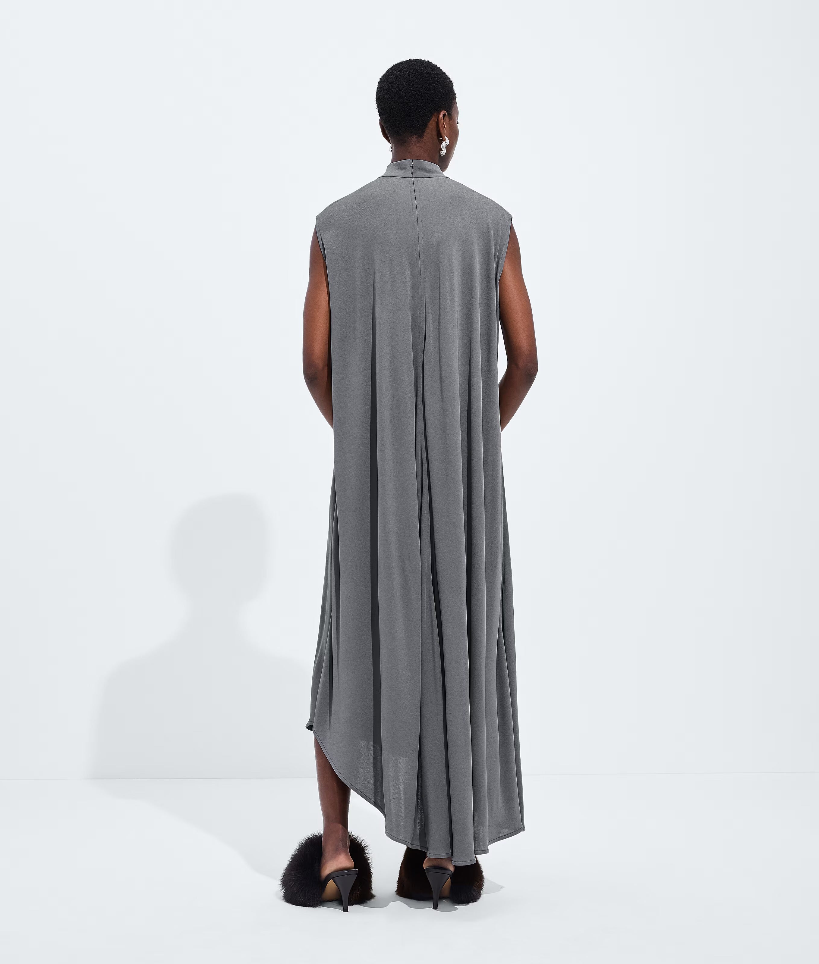 Crepe viscose jersey dress-BOTTEGA VENETA-Verso