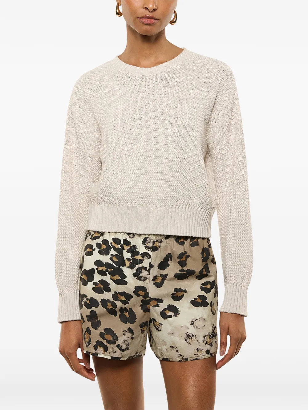 Crew-neck knitted sweater-LANEUS-Verso