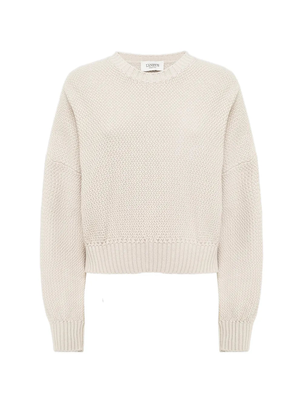 Crew-neck knitted sweater-LANEUS-305149-38-Verso