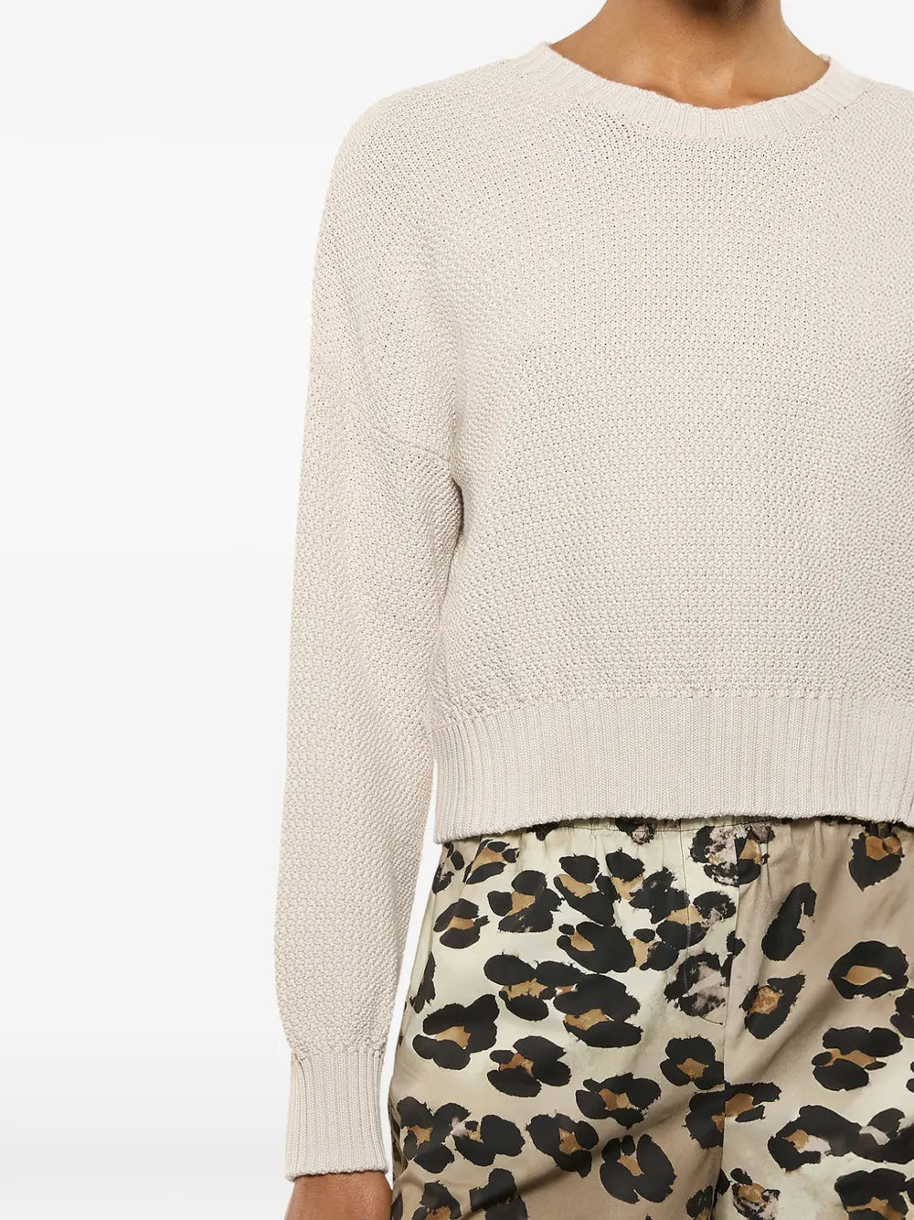 Crew-neck knitted sweater-LANEUS-Verso