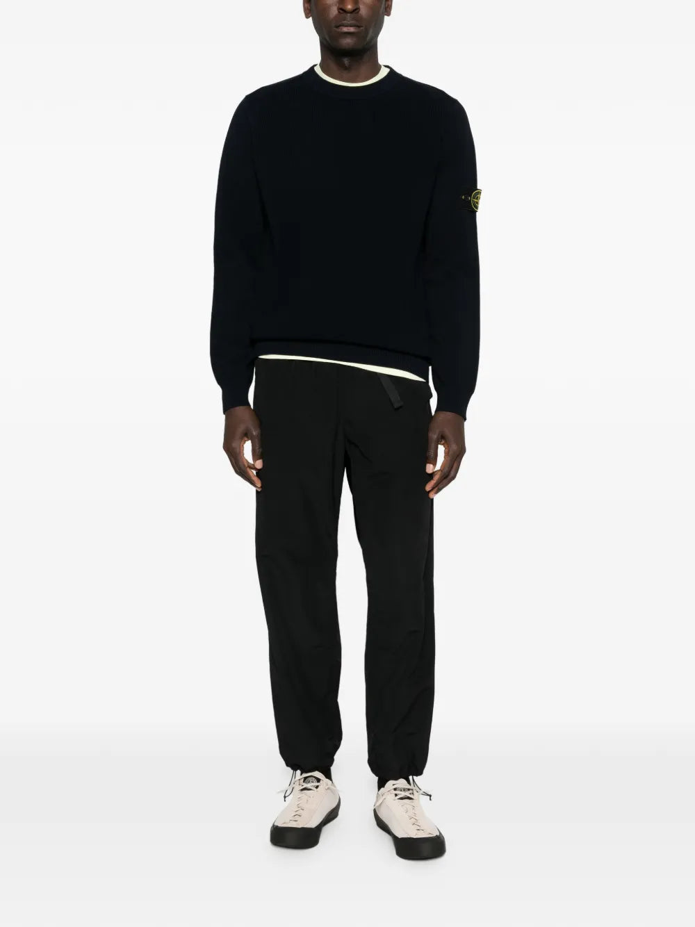 Crew-neck logo-patch sweater-STONE ISLAND-Verso