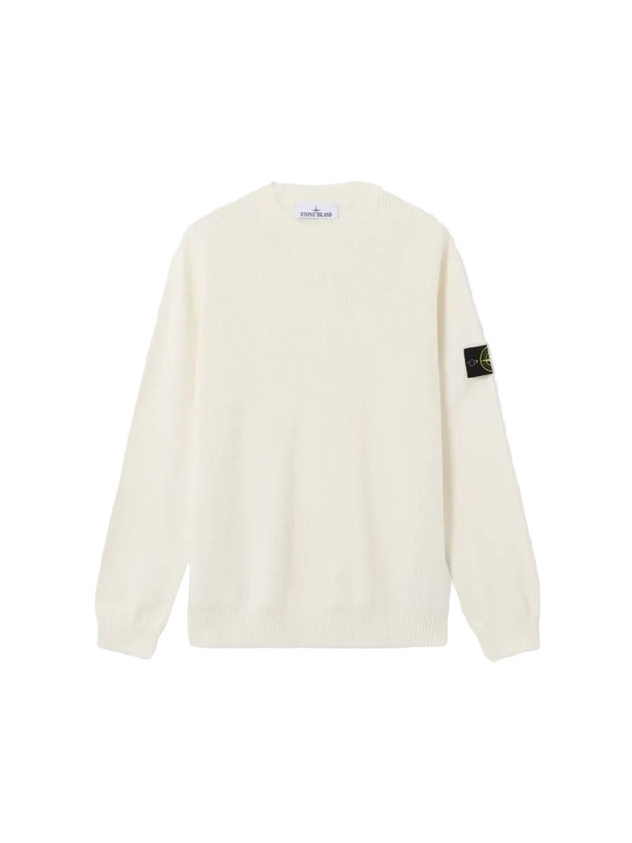Crew-neck logo-patch sweater-STONE ISLAND-305433-S-Verso
