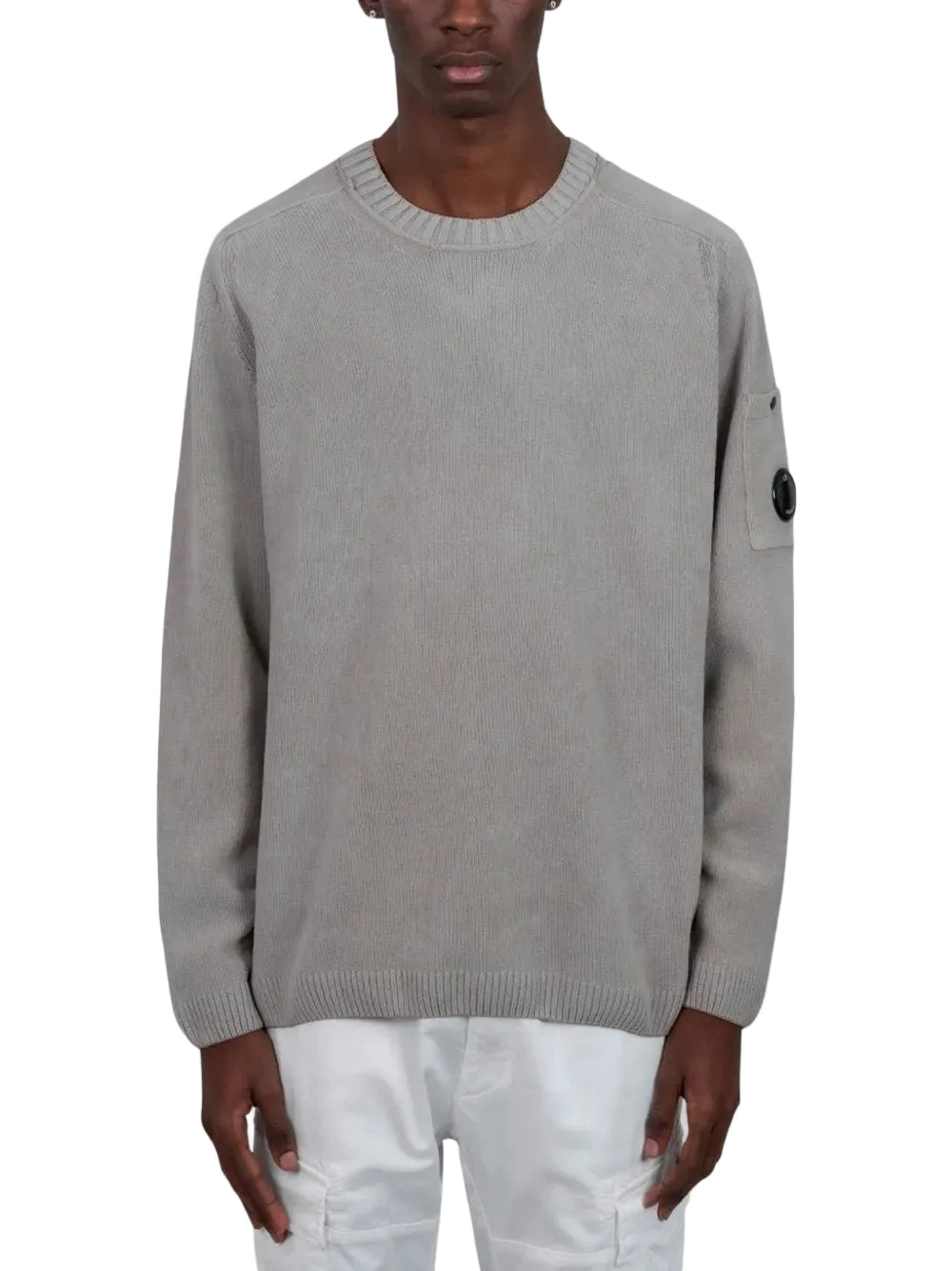 Crew-neck long-sleeve sweater-C.P. COMPANY-Verso