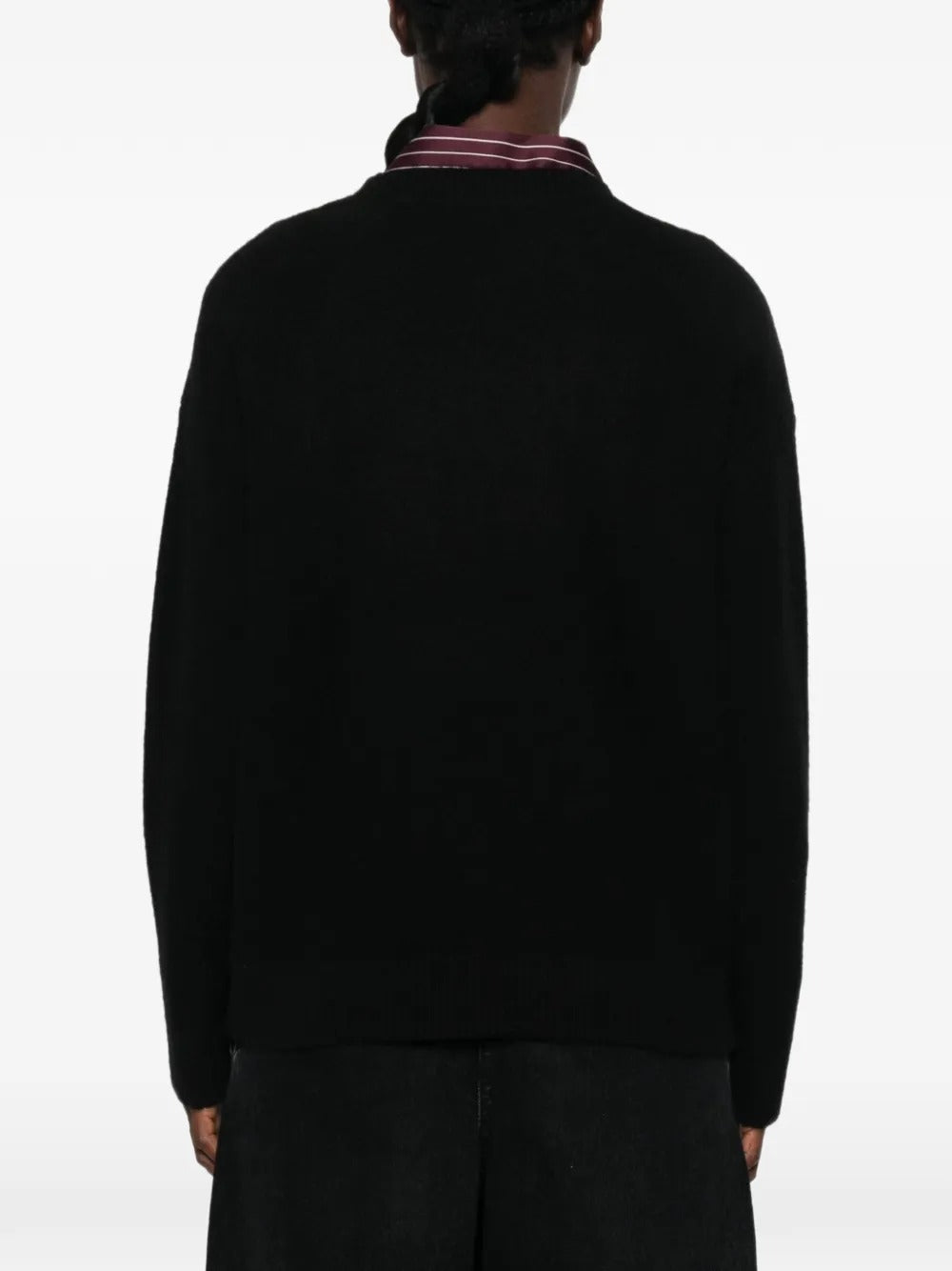 Crew-neck ribbed-trim sweater-VINCE-Verso