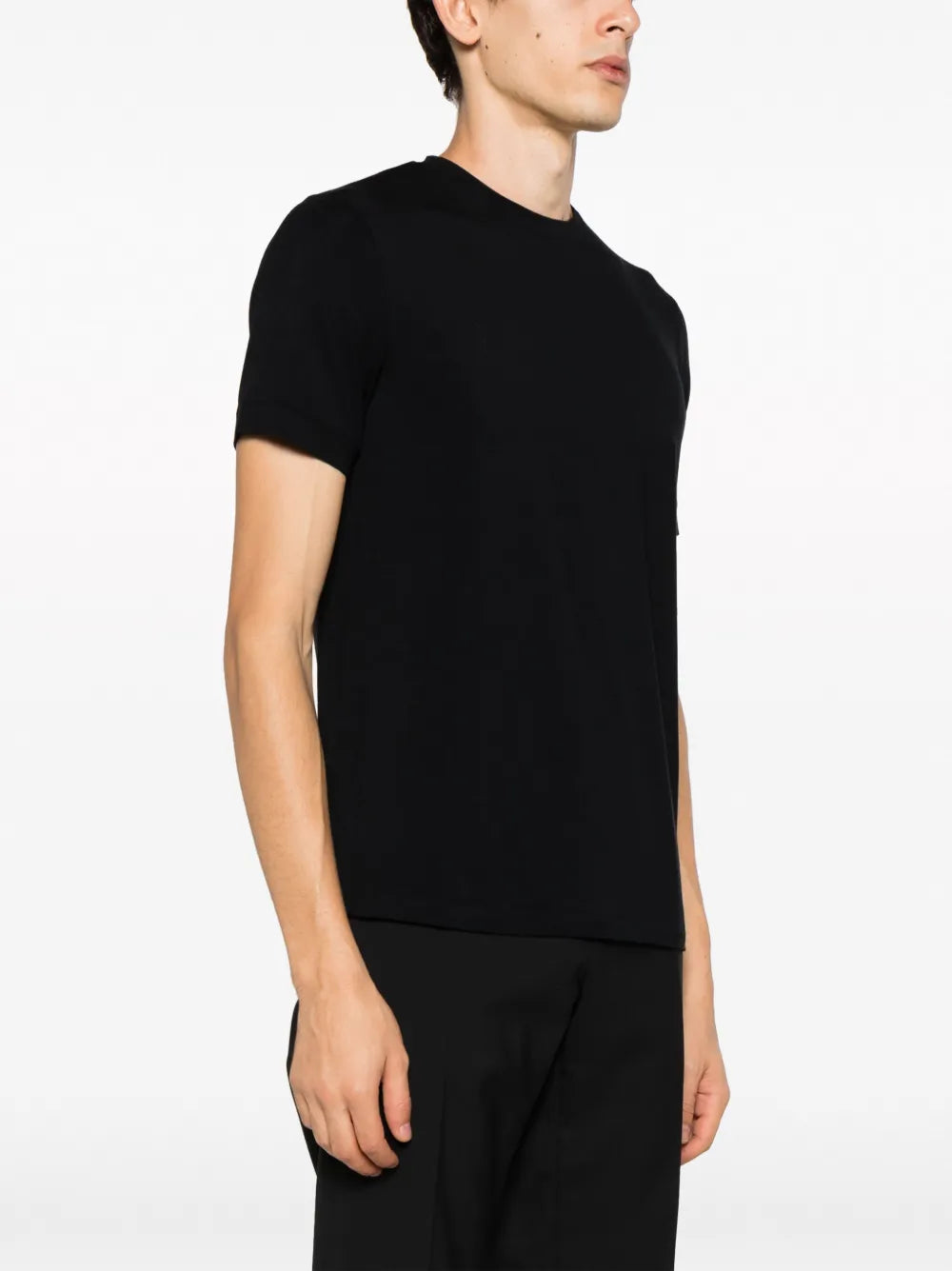 Crew-neck short-sleeve t-shirt-GIORGIO ARMANI-Verso