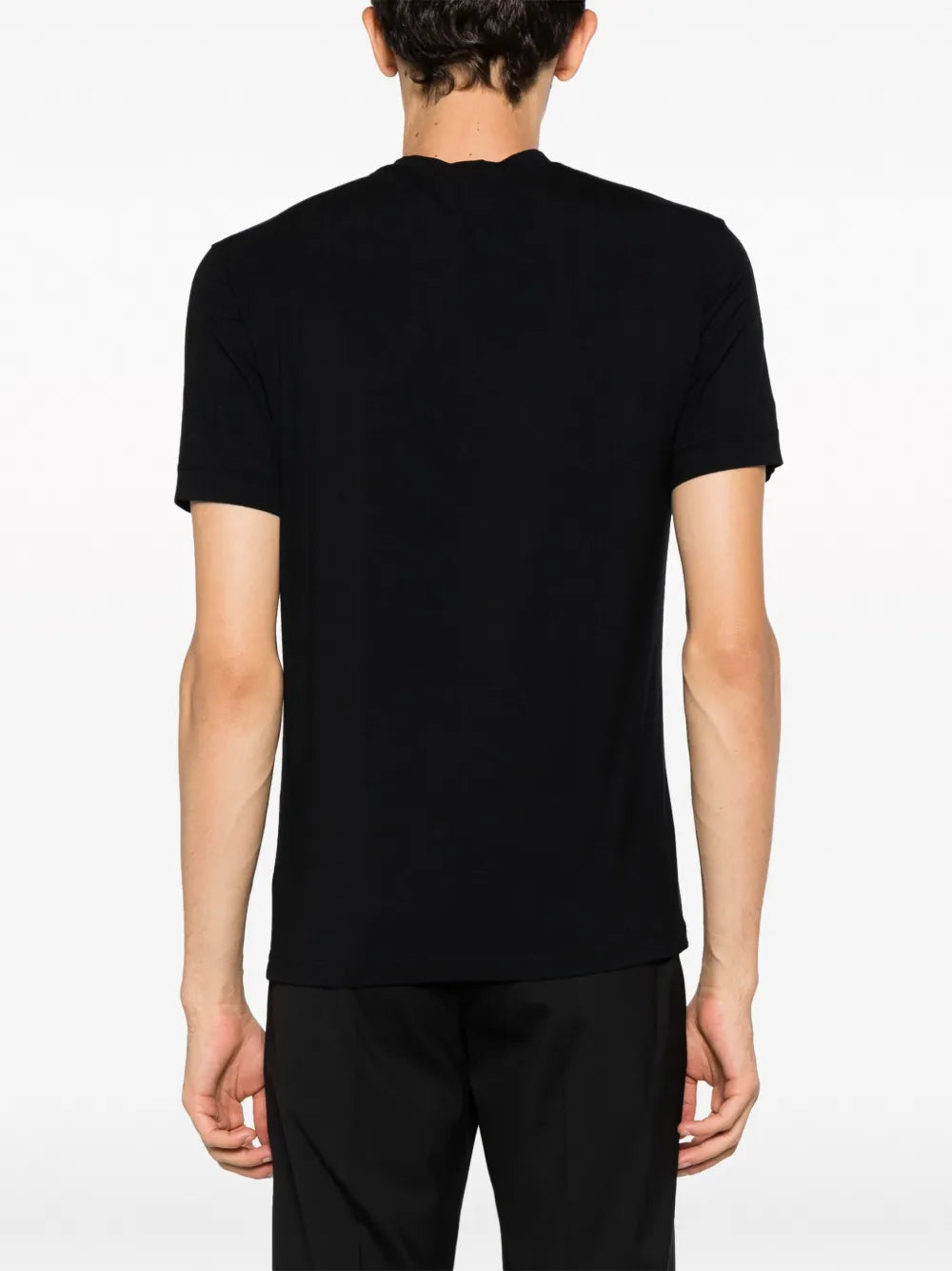 Crew-neck short-sleeve t-shirt-GIORGIO ARMANI-Verso