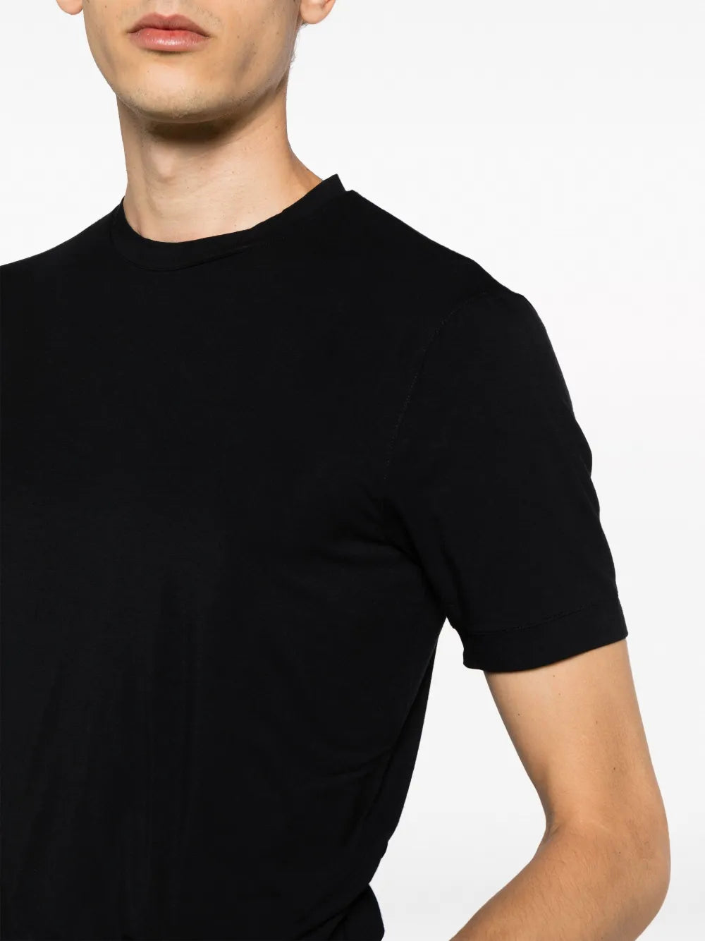 Crew-neck short-sleeve t-shirt-GIORGIO ARMANI-Verso