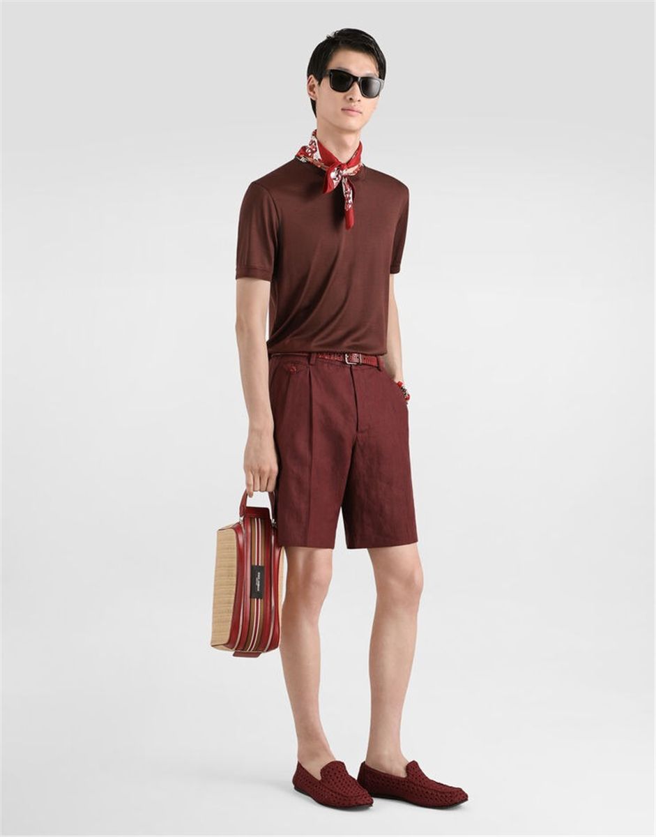 Crew neck silk t-shirt-DOLCE&GABBANA-Verso