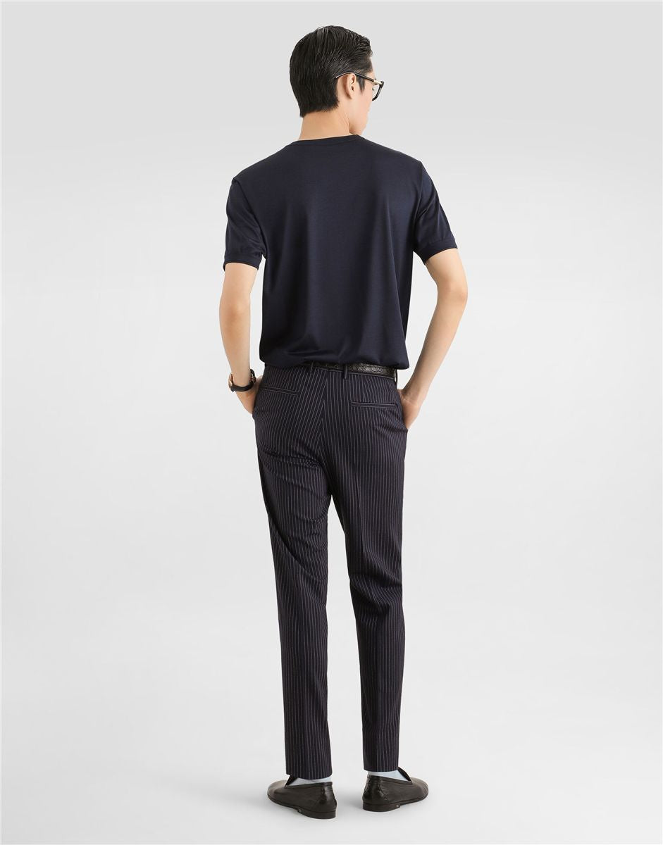 Crew neck silk t-shirt-DOLCE&GABBANA-Verso
