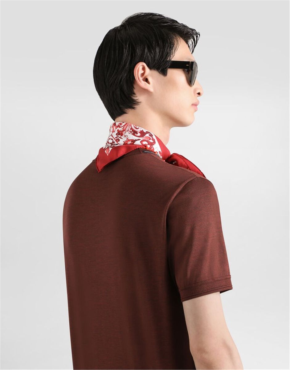 Crew neck silk t-shirt-DOLCE&GABBANA-Verso