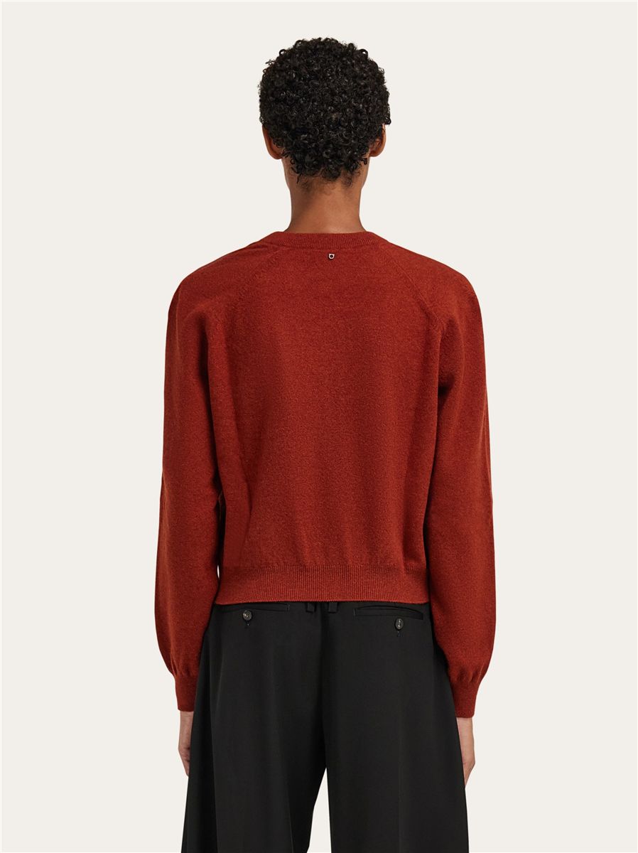 Crew neck sweater with cut-out detail-FERRAGAMO-Verso