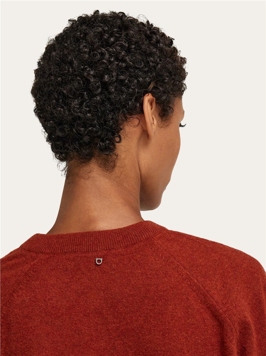 Crew neck sweater with cut-out detail-FERRAGAMO-Verso