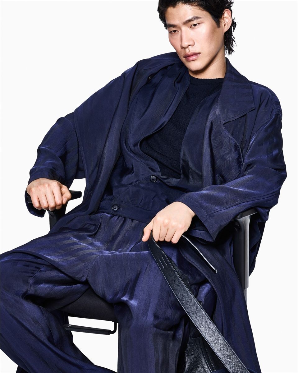 Asv viscose blend t-shirt-GIORGIO ARMANI-Verso