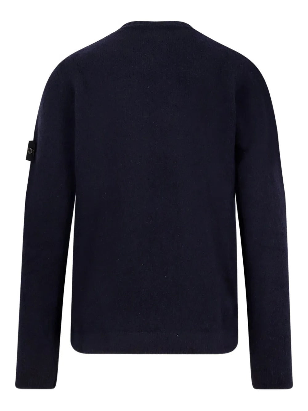 Crewneck Jumper with Brushed Texture-STONE ISLAND-Verso