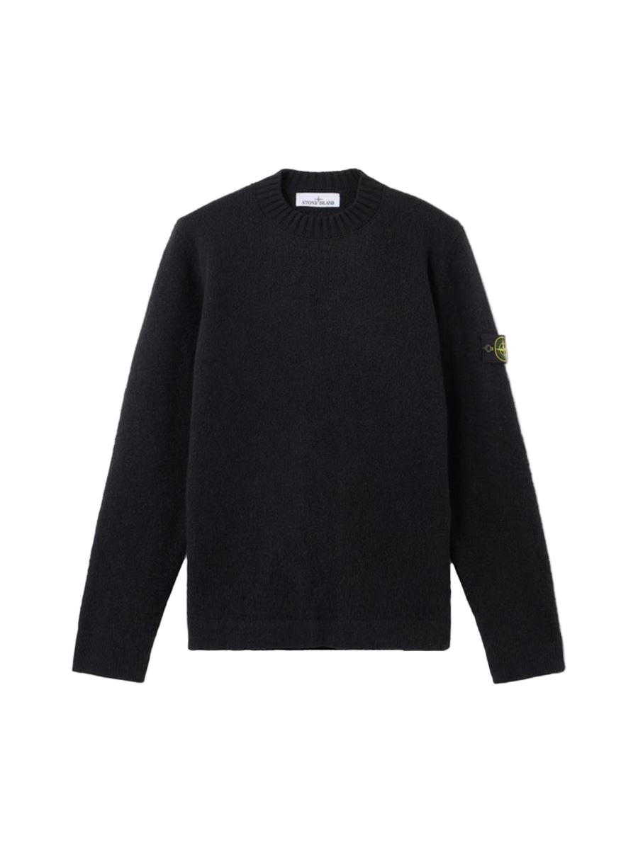 Crewneck jumper with brushed texture-STONE ISLAND-Verso