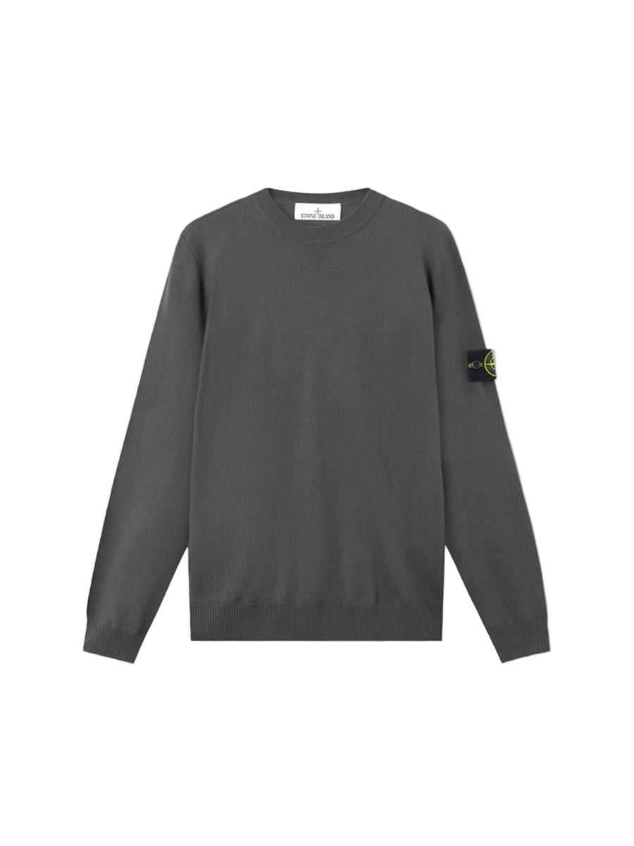 Crewneck jumper with raised stitch details-STONE ISLAND-Verso