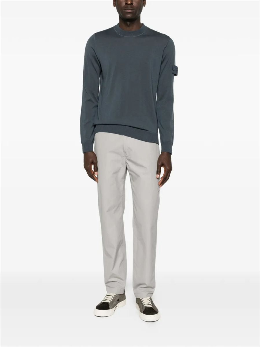 Crewneck jumper with ribbed trims-STONE ISLAND-Verso