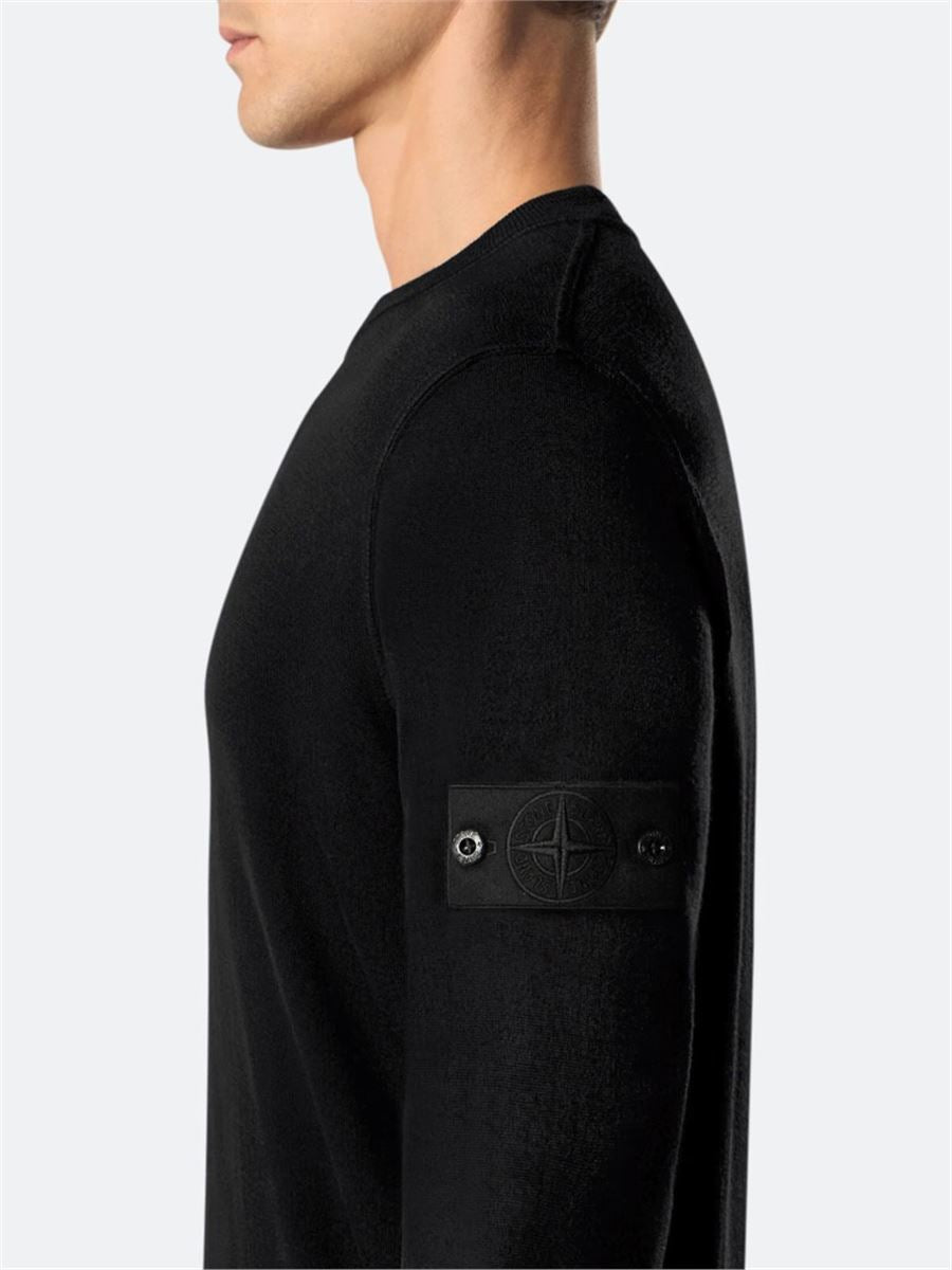 Crewneck jumper with ribbed trims-STONE ISLAND-Verso