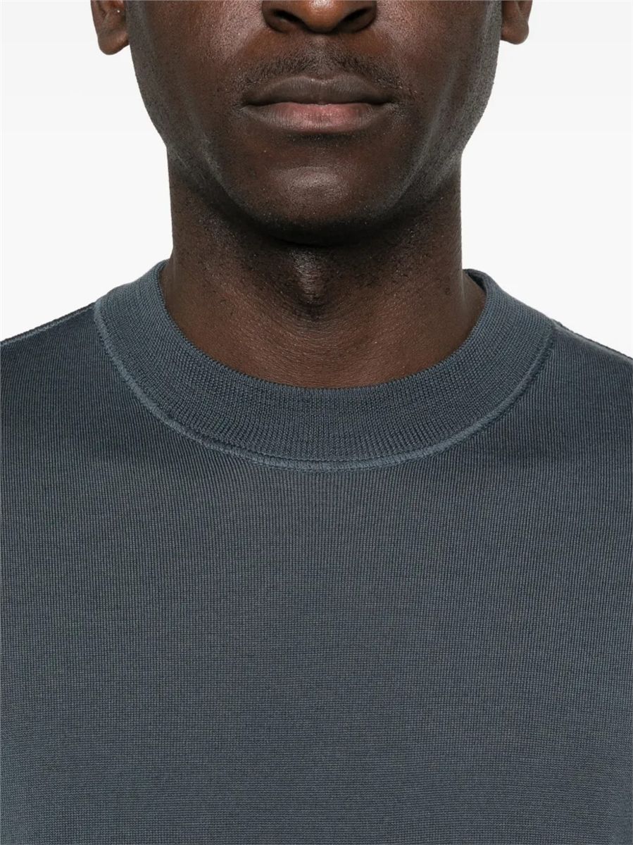 Crewneck jumper with ribbed trims-STONE ISLAND-Verso