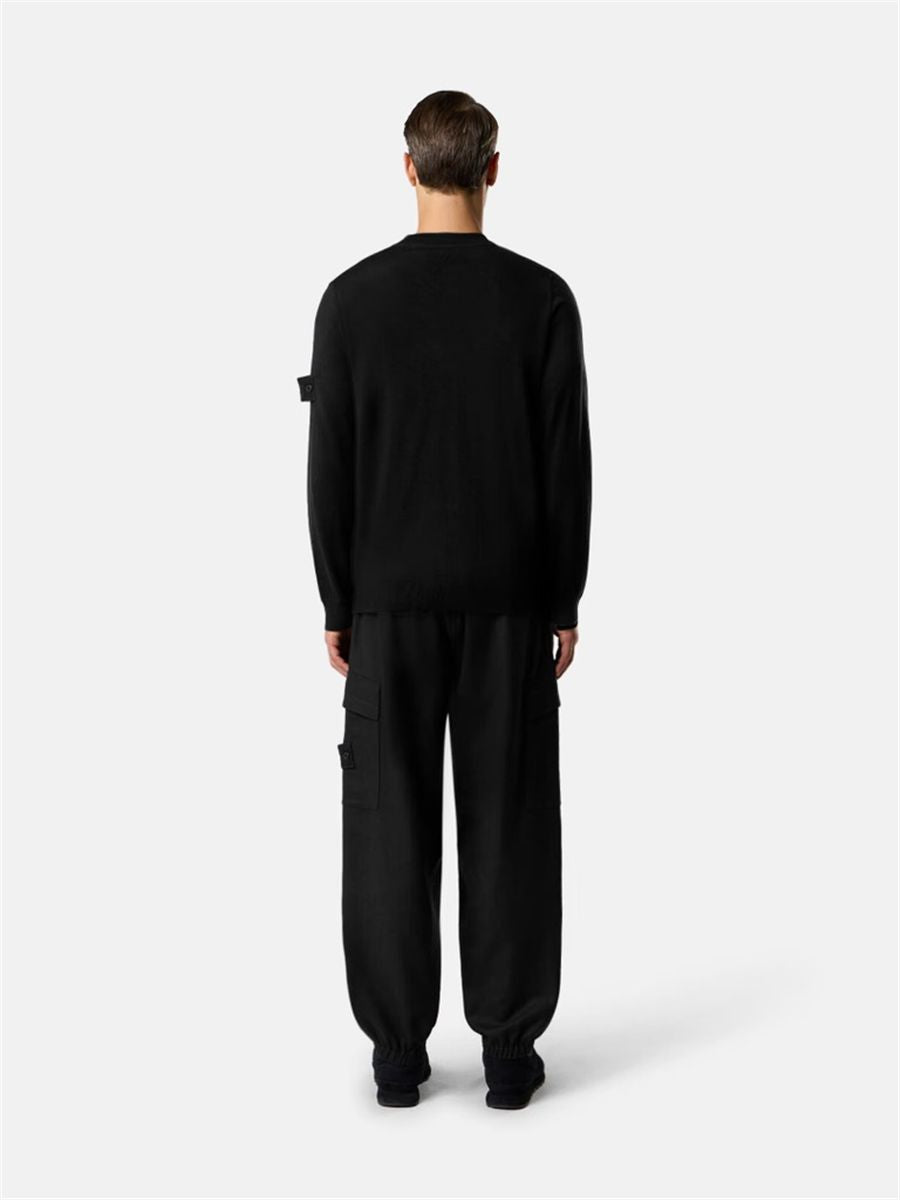 Crewneck jumper with ribbed trims-STONE ISLAND-Verso