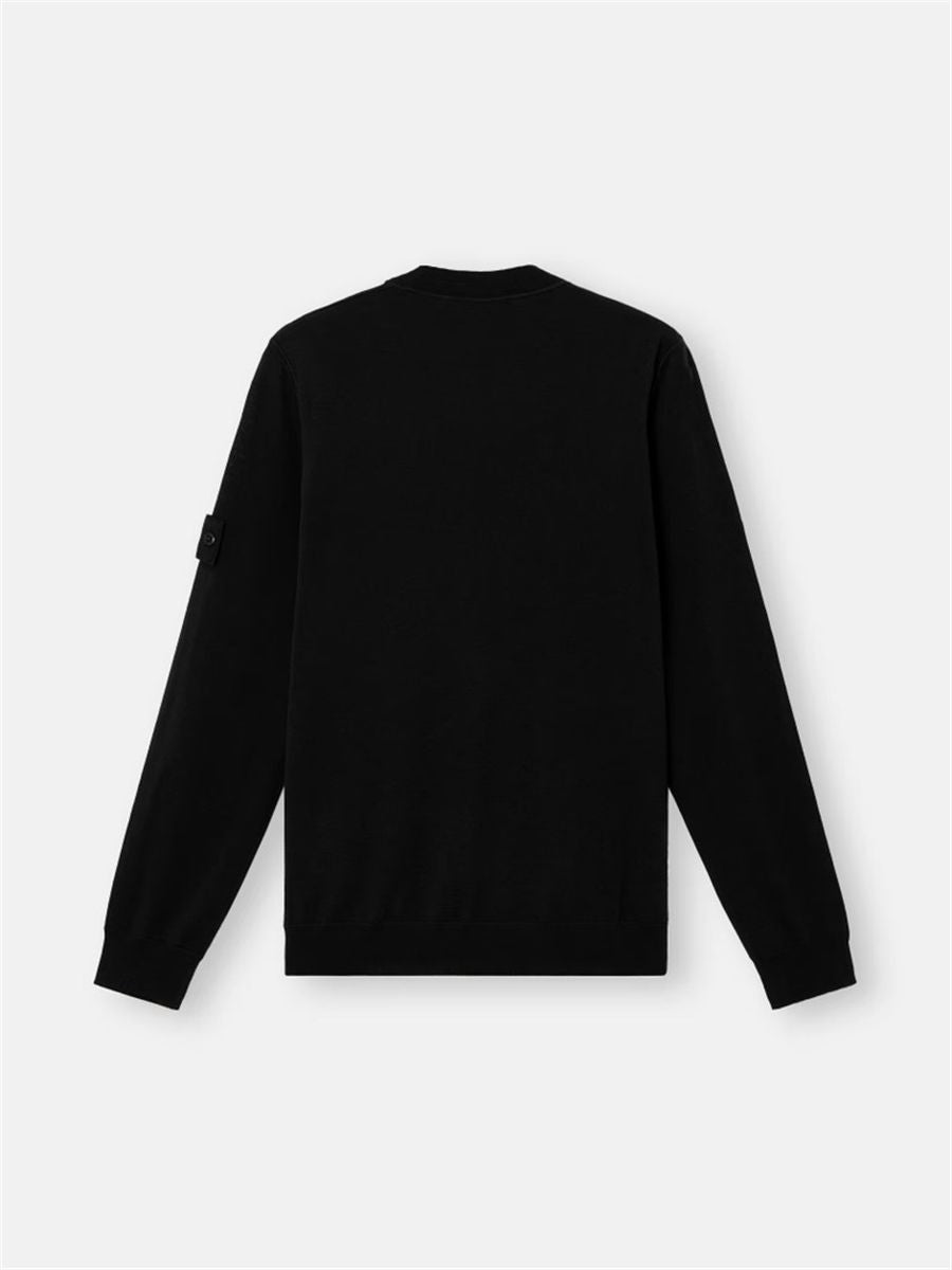 Crewneck jumper with ribbed trims-STONE ISLAND-Verso