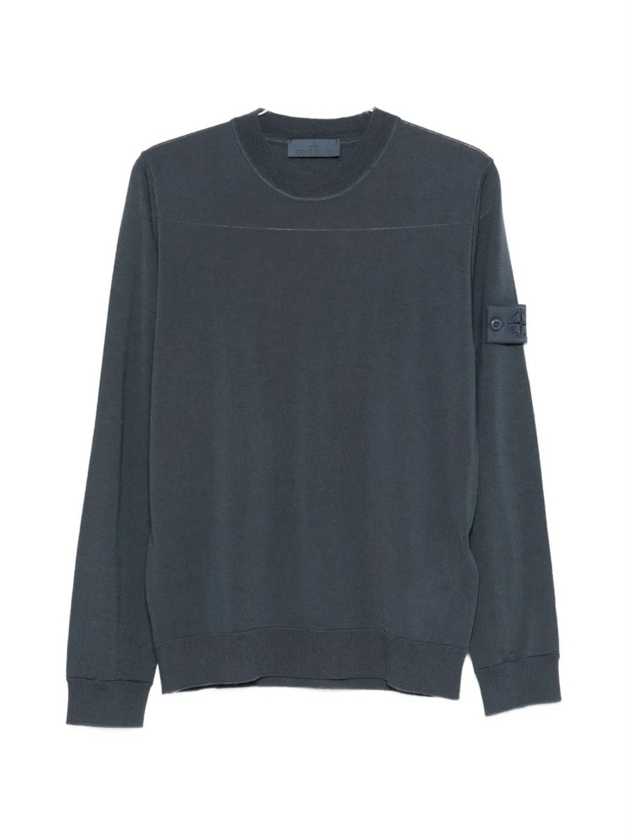 Crewneck jumper with ribbed trims-STONE ISLAND-Verso