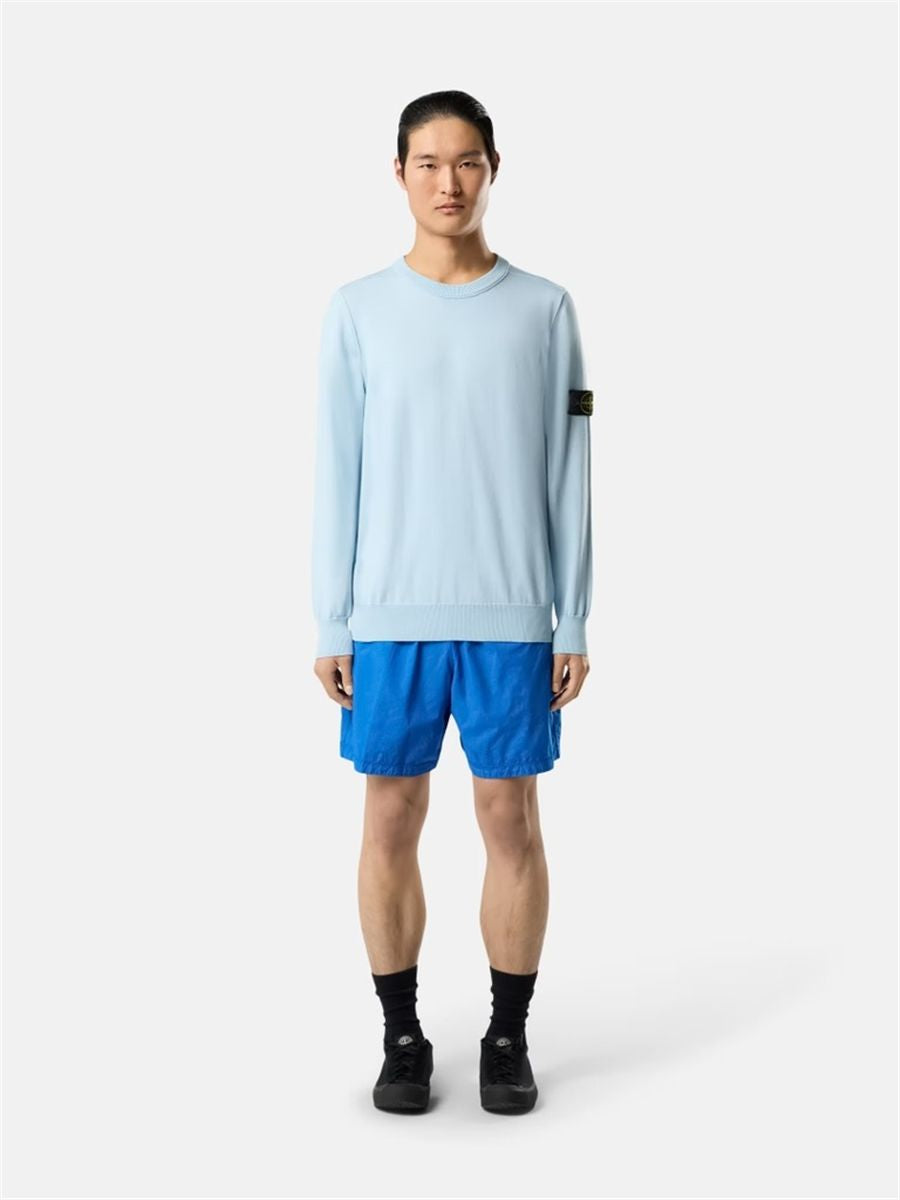 Crewneck jumper with rolled edge seams-STONE ISLAND-Verso