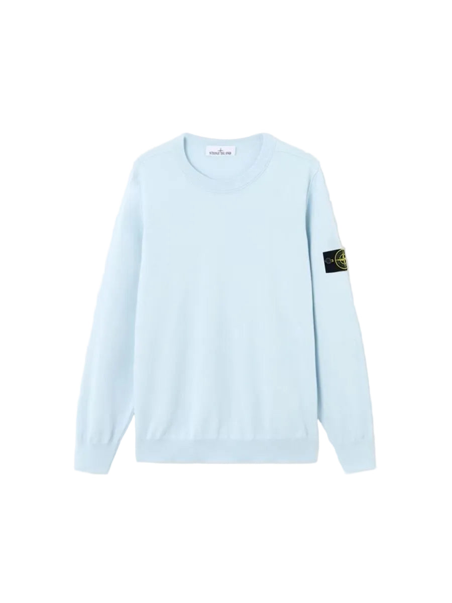 Crewneck jumper with rolled edge seams-STONE ISLAND-305428-XS-Verso