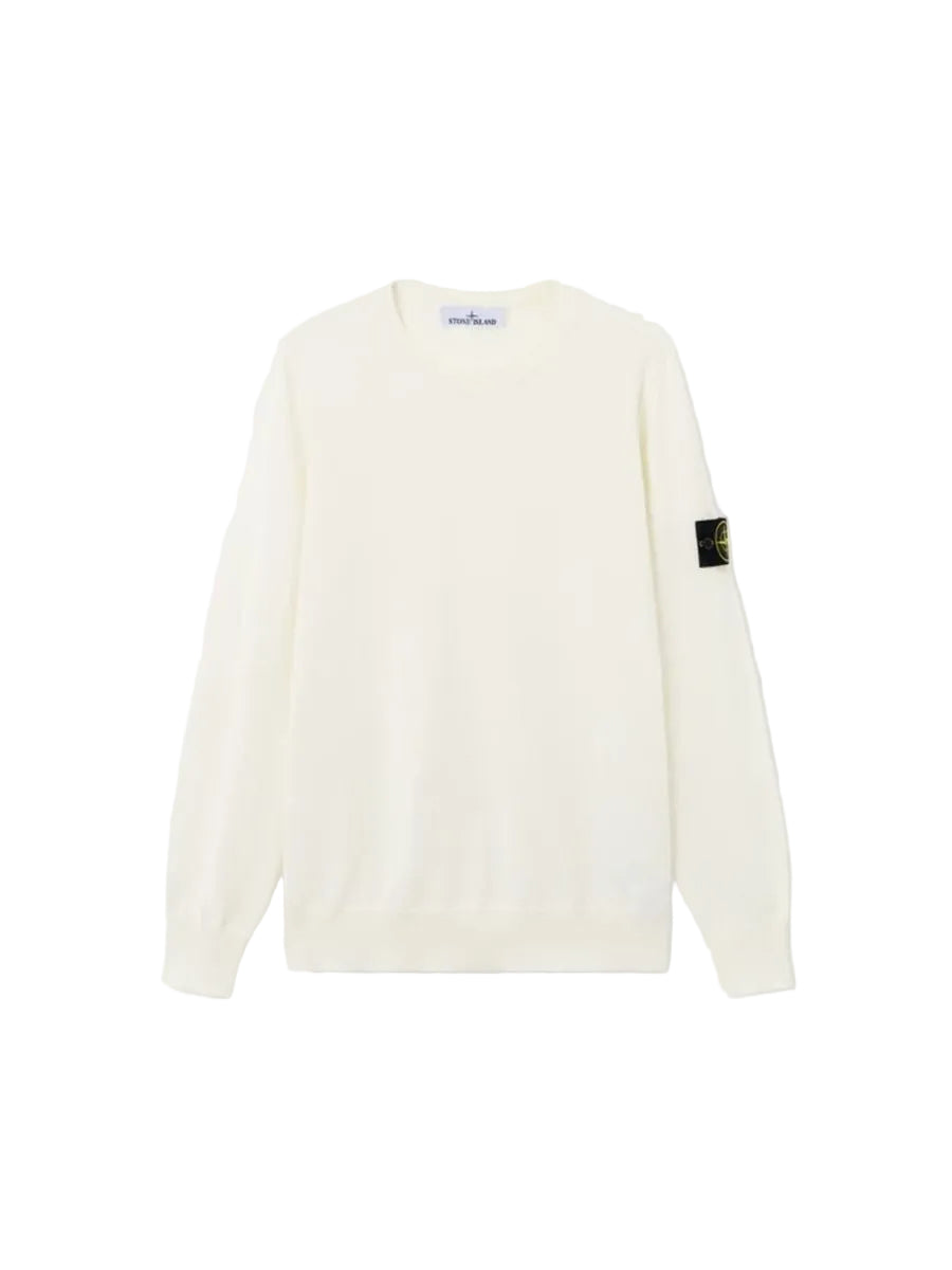 Crewneck jumper with rolled edge seams-STONE ISLAND-305429-XS-Verso