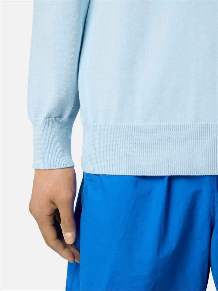 Crewneck jumper with rolled edge seams-STONE ISLAND-Verso