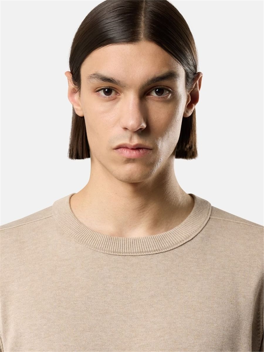 Crewneck jumper with rolled edge seams-STONE ISLAND-Verso