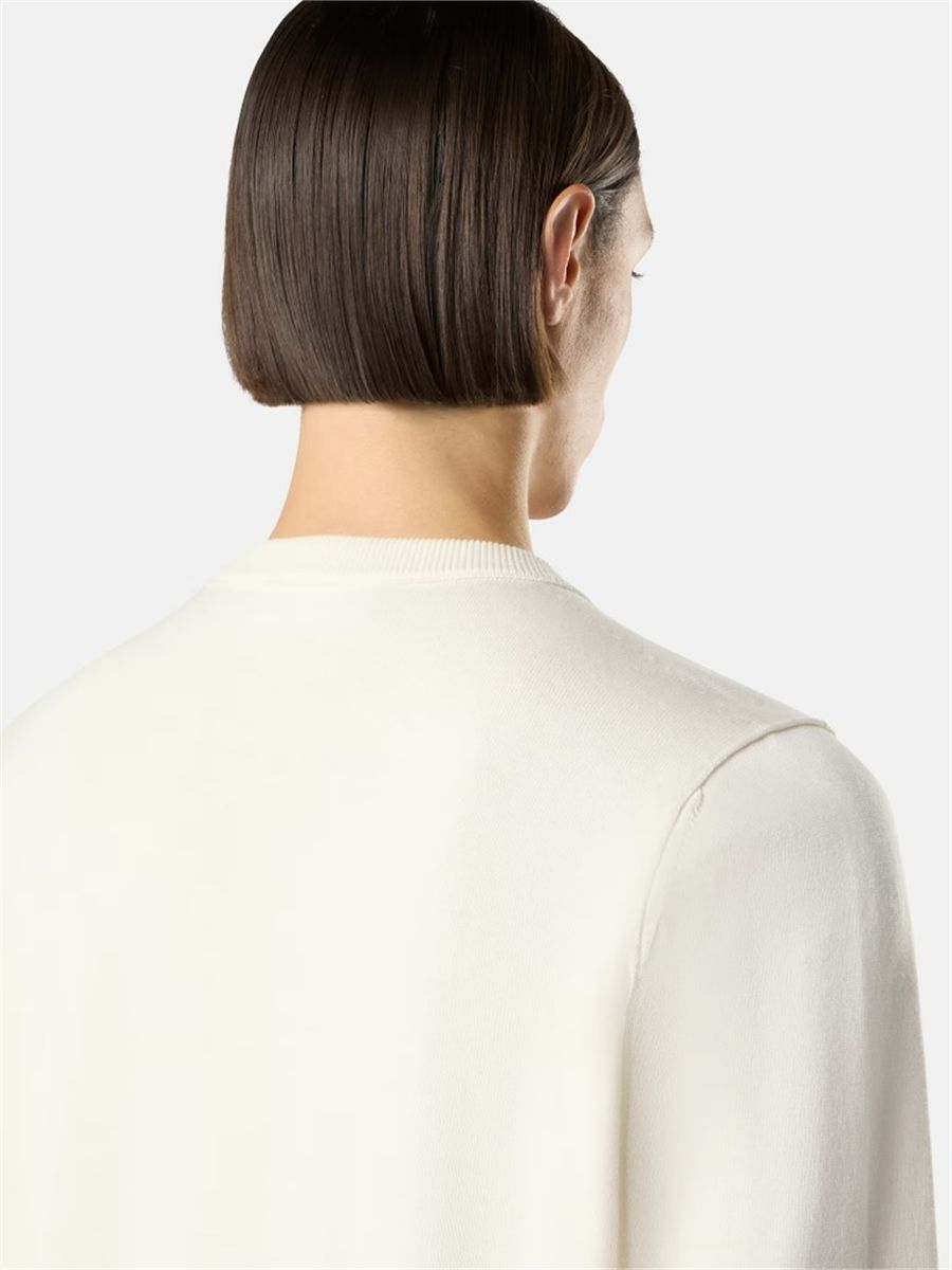 Crewneck jumper with rolled edge seams-STONE ISLAND-Verso