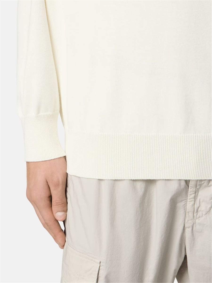 Crewneck jumper with rolled edge seams-STONE ISLAND-Verso