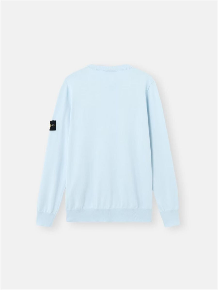 Crewneck jumper with rolled edge seams-STONE ISLAND-Verso
