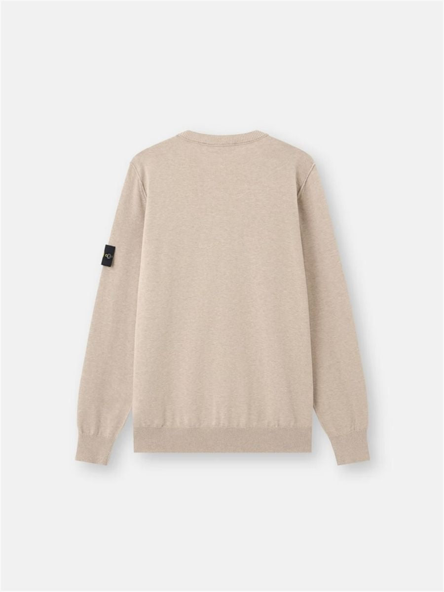 Crewneck jumper with rolled edge seams-STONE ISLAND-Verso